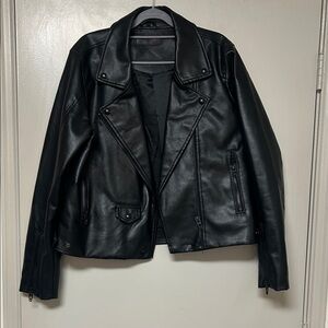 Black Faux Leather Biker Jacket women XL. Fits like Large. BlankNYC. Nordstrom